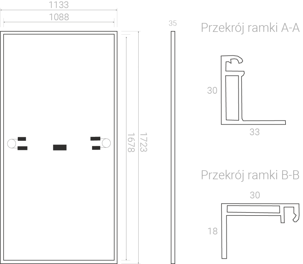 SSPV przekrój ramki